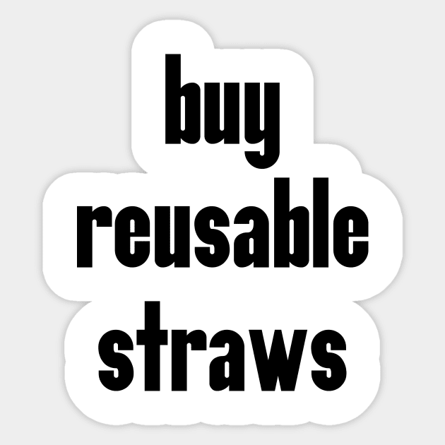 Buy Reusable Straws: Eco Friendly Zero Waste Sticker by BitterBaubles